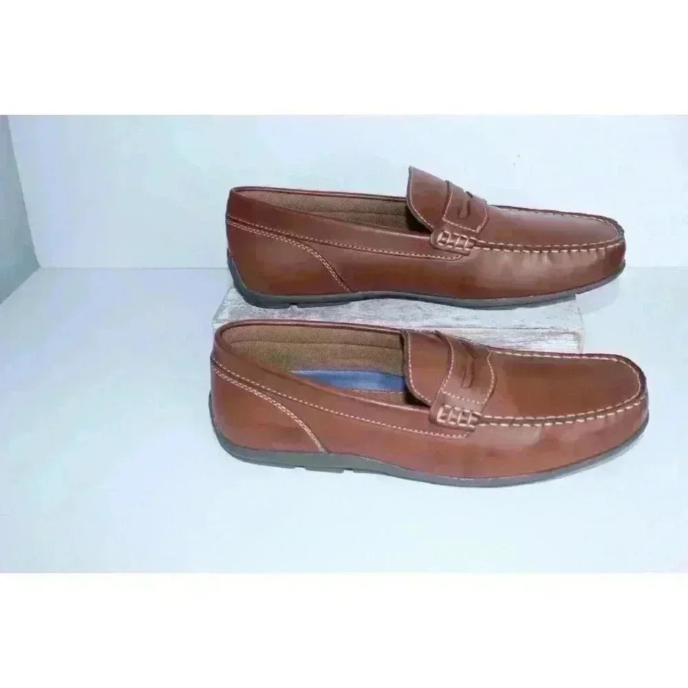 Stone Canyon Footwear Loafer Faux Leather‎ Easy Slip On Men's Shoe Size 10.5 NIB